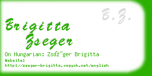 brigitta zseger business card